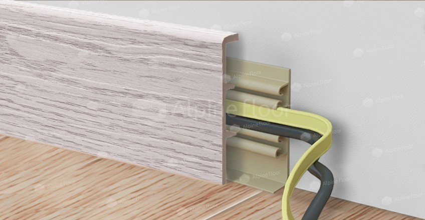 Напольный плинтус Rico Concept 80 Ясень норд (2200*20*80 мм) — купить в Орле