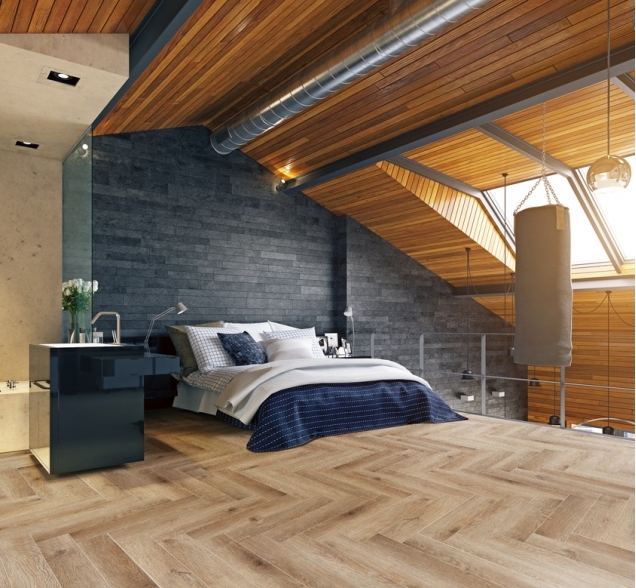 Виниловый ламинат SPC "Cronafloor" Herringbone Дуб Монпелье (640*128*4,5 мм) — купить в Орле