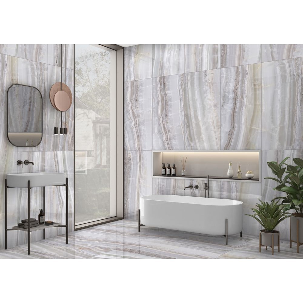 Керамогранит "Ennface" 600*1200 Ivory Extra High Glossy Полированный Серый — купить в Орле