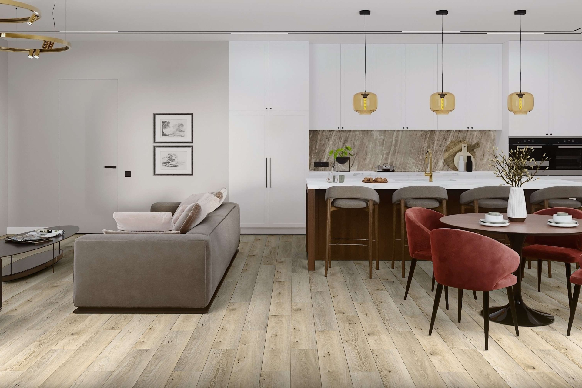 SPC ламинат «Damy Floor» Дуб Кавказский (1220*180*4 мм) — купить в Орле