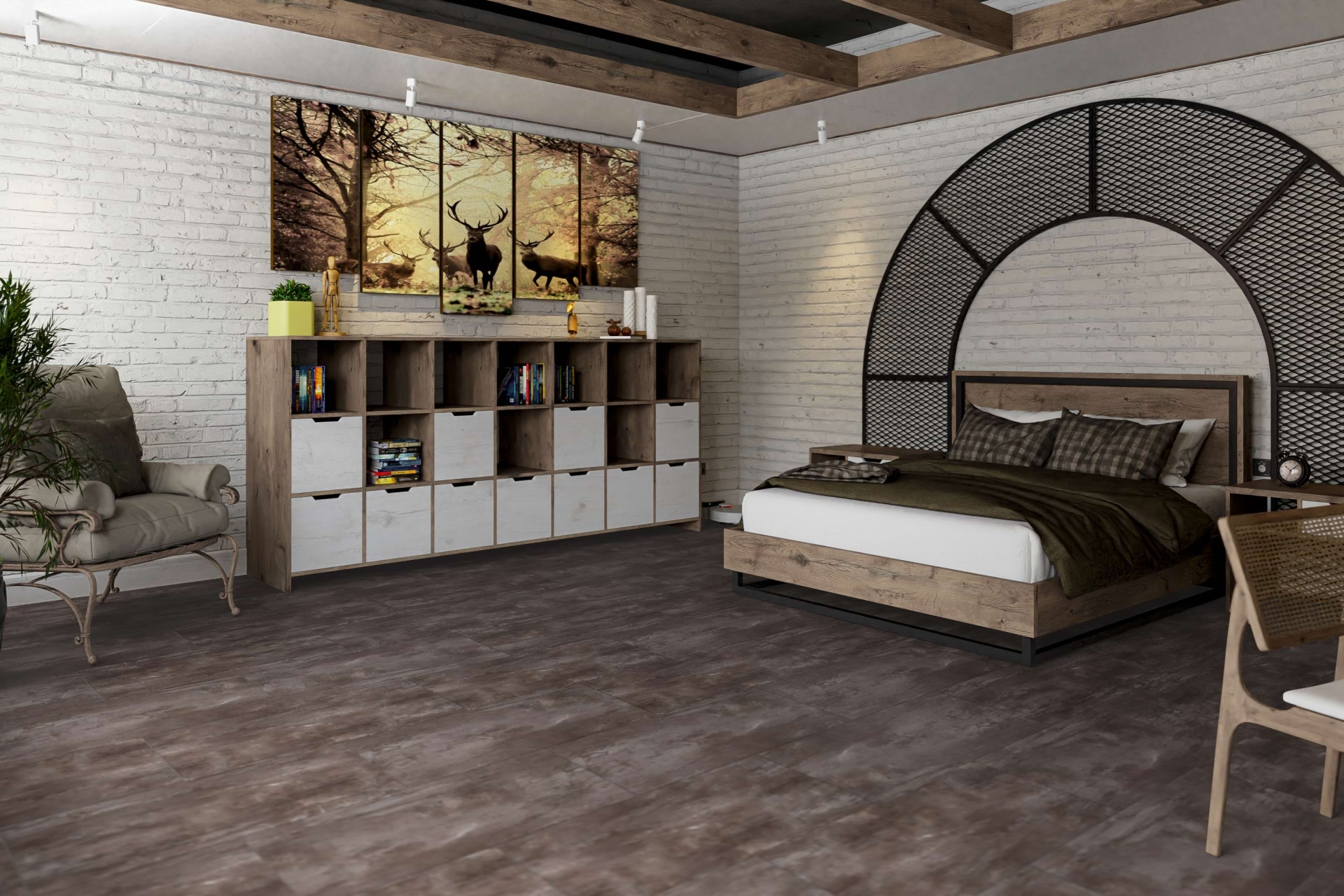 Усовершенствованная кварц-виниловая плитка «Damy Floor» Вайсхорн (912,4*455,2*2,5 мм) — купить в Орле