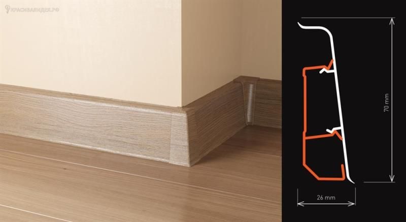 Плинтус "Arbiton" Indo Дуб Бурбон (2500*26*70 мм) — купить в Орле