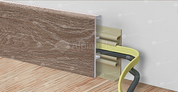 Напольный плинтус Rico Concept 80 Дуб каньон кремовый (2200*20*80 мм) — фото и характеристики